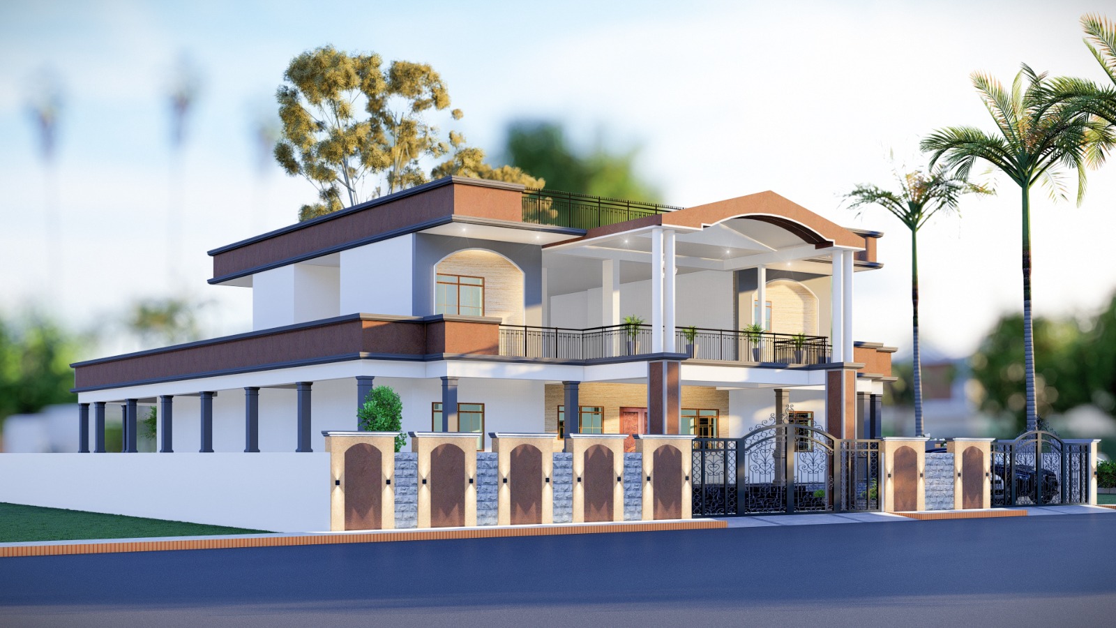 Luxury Bungalow Elevation Design